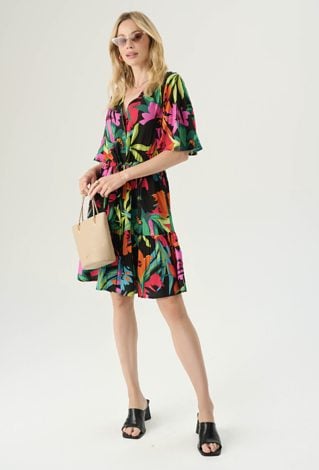 Krótka sukienka w energetyczny print