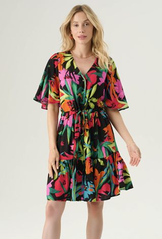 Krótka sukienka w energetyczny print