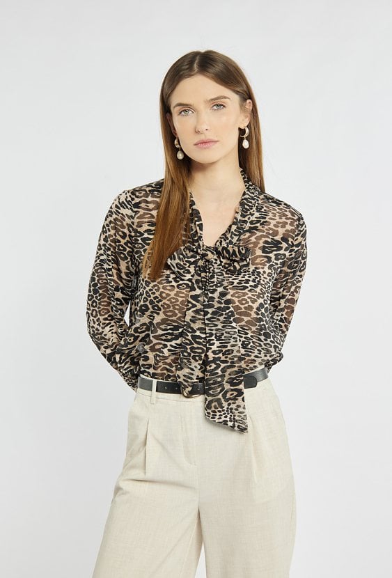 Elegancka bluzka z wiązaniem