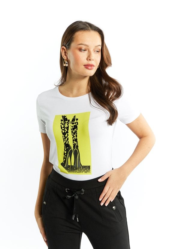 Wiskozowy T-shirt damski