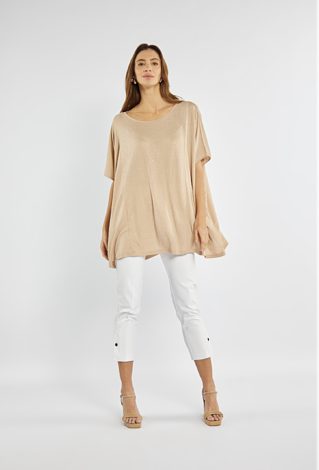 Luźna bluzka z połyskującymi detalami