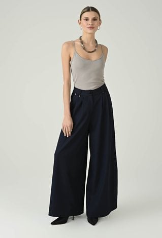 Spodnie damskie z wysokim stanem