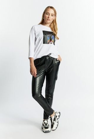 Spodnie damskie z gumą w pasie