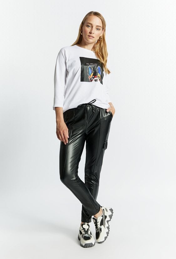 Spodnie damskie z gumą w pasie