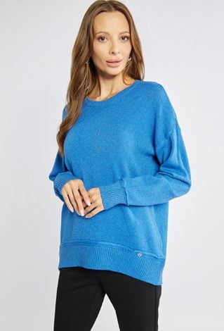 Połyskujący sweter damski