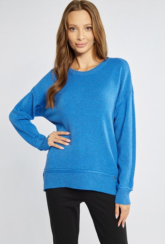 Połyskujący sweter damski