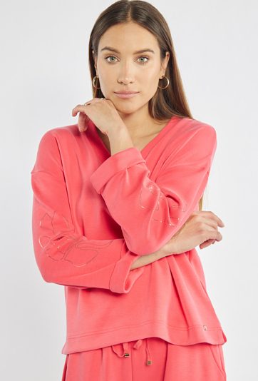 Bluza damska z dekoltem w serek