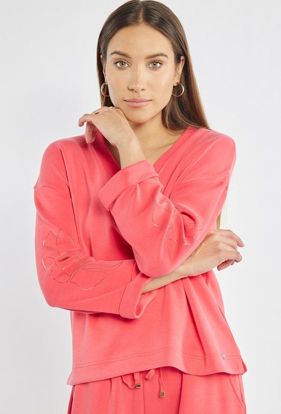 Bluza damska z dekoltem w serek