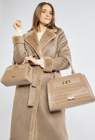 Lakierowa torba damska