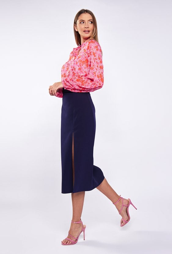 Gładka spódnica midi