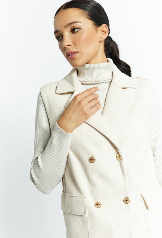 Dwurzędowa kamizelka żakietowa