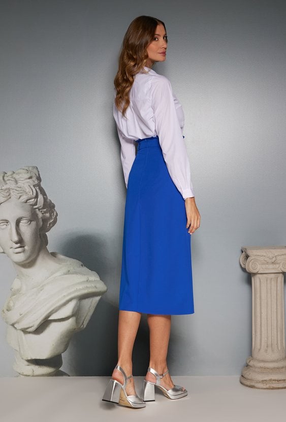 Gładka spódnica midi