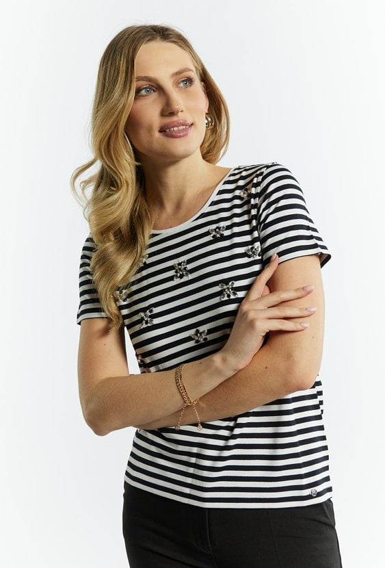 T-shirt damski w paski