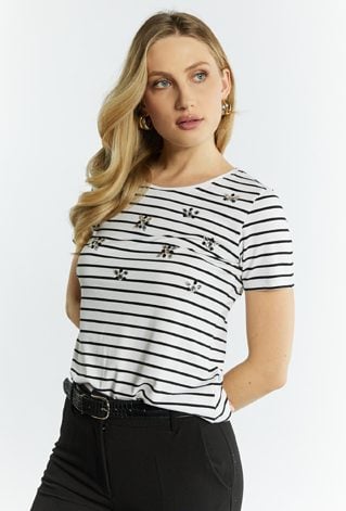 T-shirt damski w paski