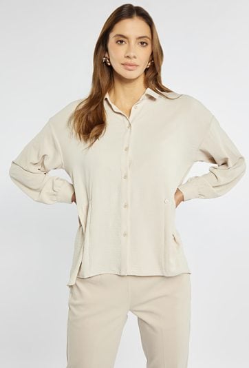 Koszula z asymetrycznym dołem