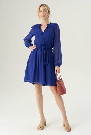 Niebieska krótka sukienka