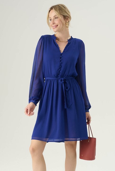 Niebieska krótka sukienka