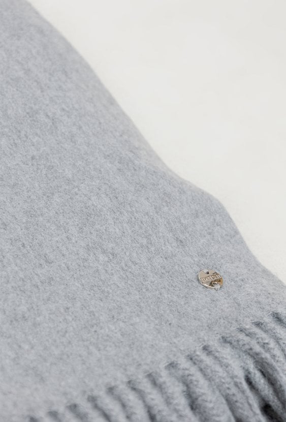 Szary szal z domieszką wełny