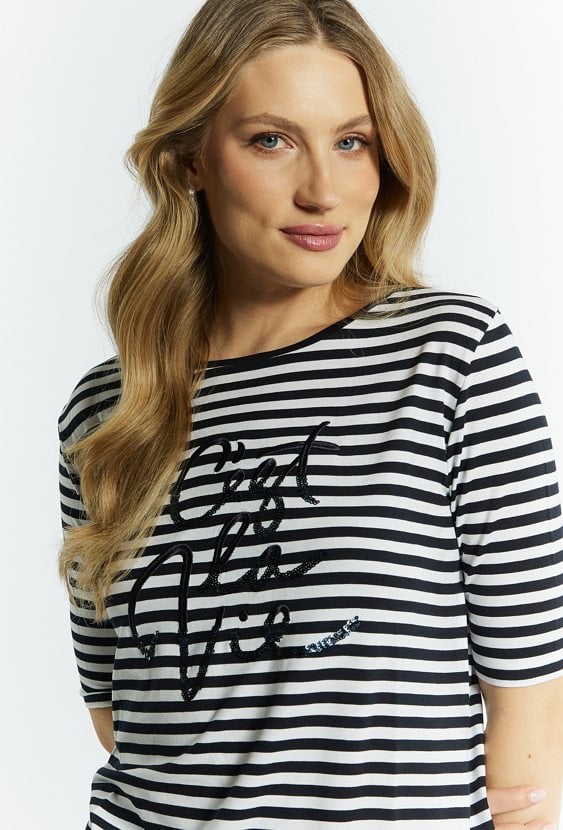 T-shirt damski w paski