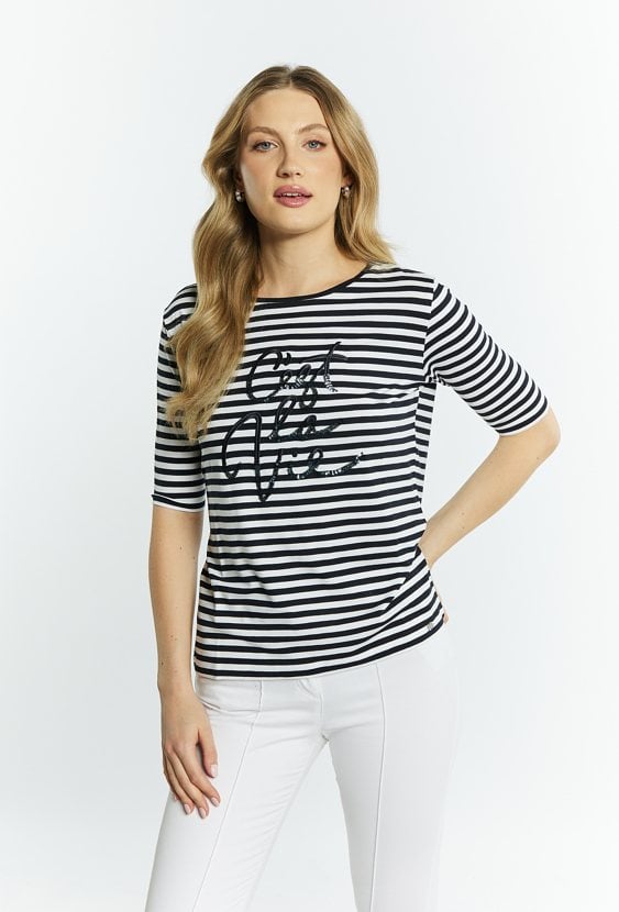 T-shirt damski w paski