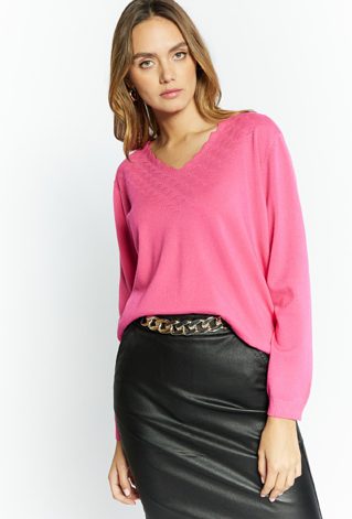 Sweter damski ze zdobieniem