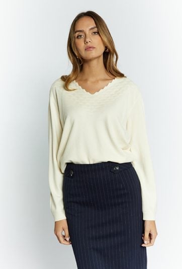 Sweter damski ze zdobieniem