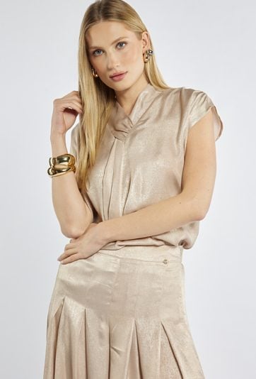 Bluzka damska z wiązaniem