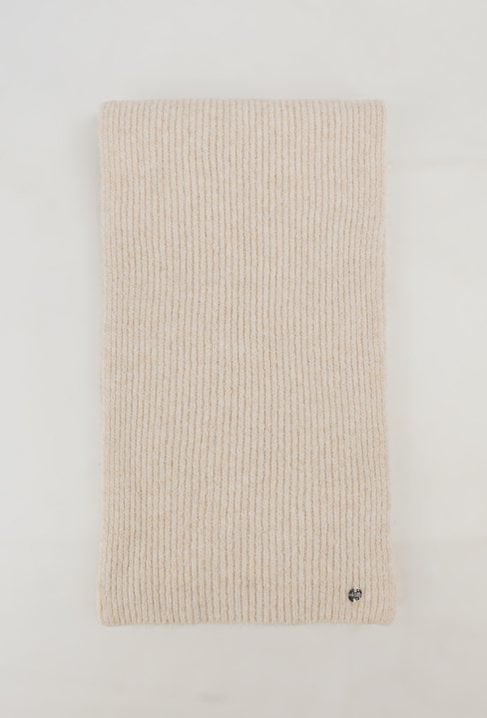Prążkowany szal z dodatkiem wełny
