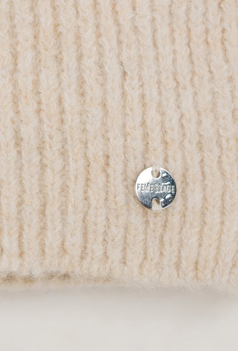 Prążkowany szal z dodatkiem wełny