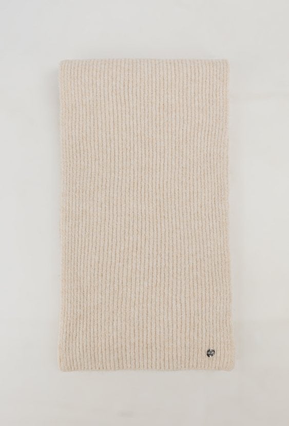Prążkowany szal z dodatkiem wełny