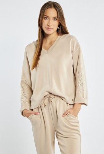 Bluza damska z dekoltem w serek