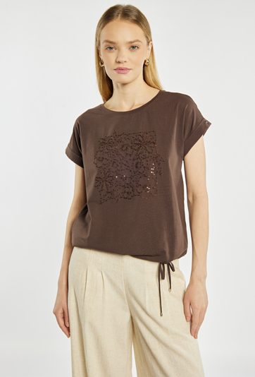 T-shirt z cekinami