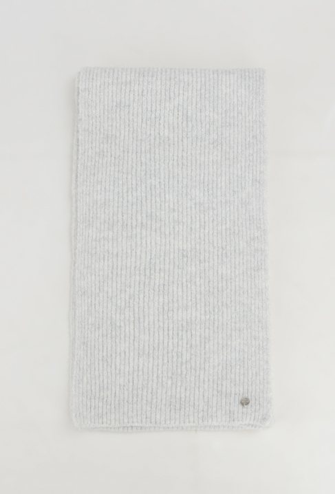 Prążkowany szal z dodatkiem wełny