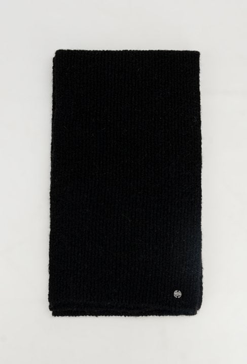 Prążkowany szal z dodatkiem wełny