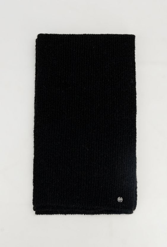 Prążkowany szal z dodatkiem wełny