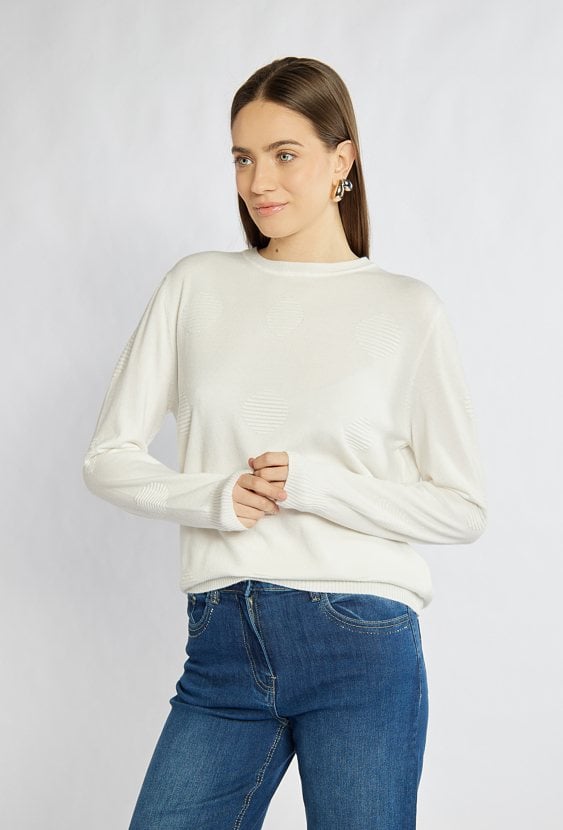 Sweter damski z delikatnym wzorem