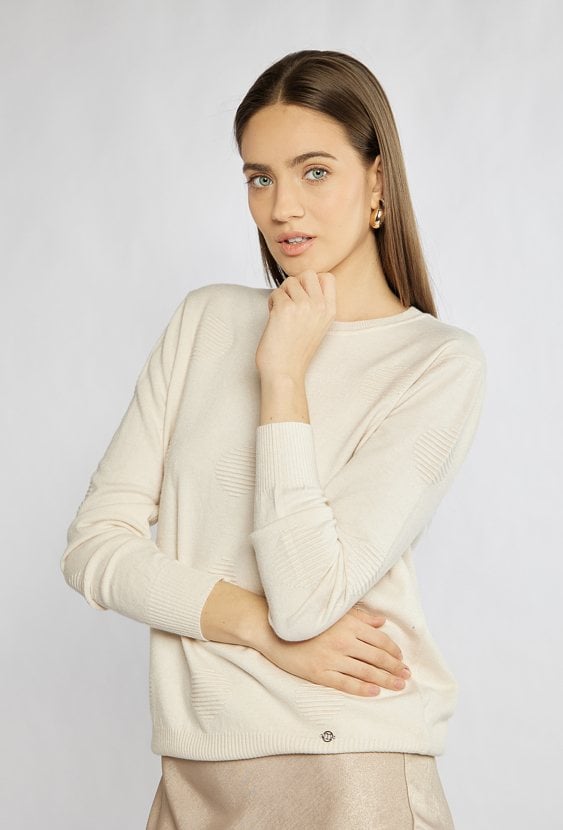 Sweter damski z delikatnym wzorem