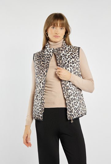Kamizelka z wzorem w panterkę