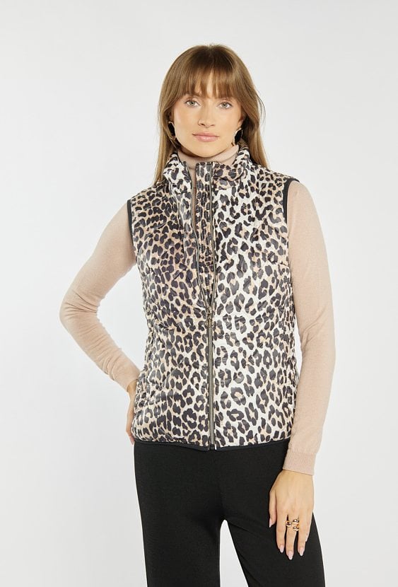 Kamizelka z wzorem w panterkę