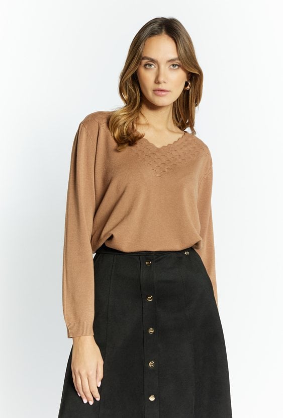 Sweter damski ze zdobieniem