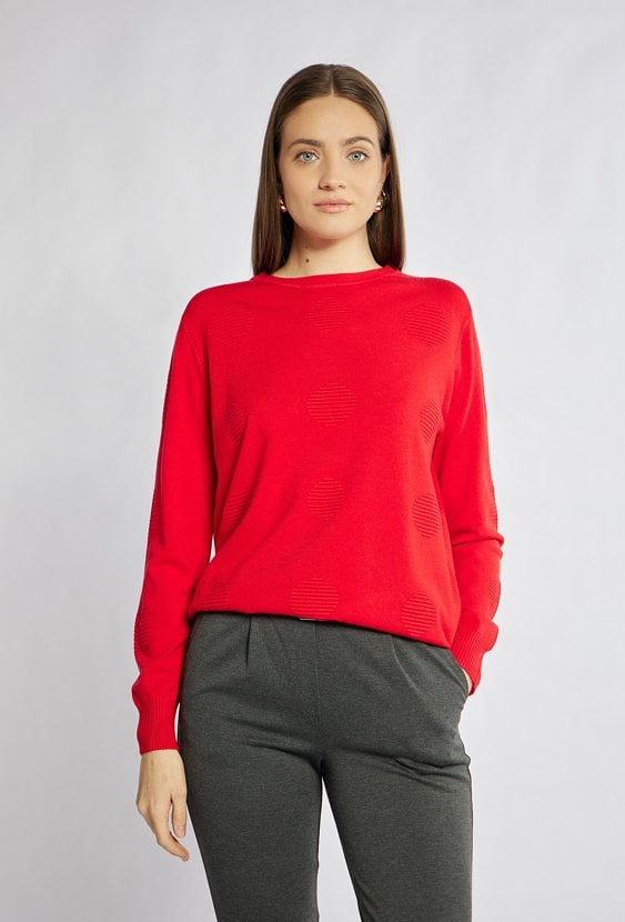 Sweter damski z delikatnym wzorem