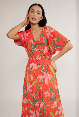 Sukienka damska z paskiem