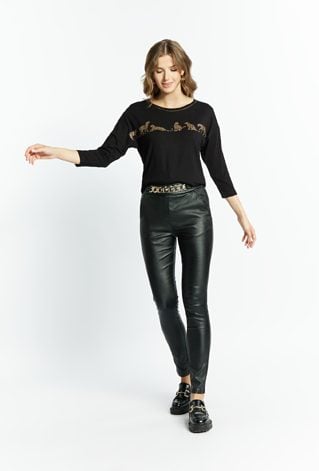 Spodnie damskie z łańcuszkiem