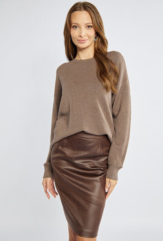 Połyskujący sweter damski