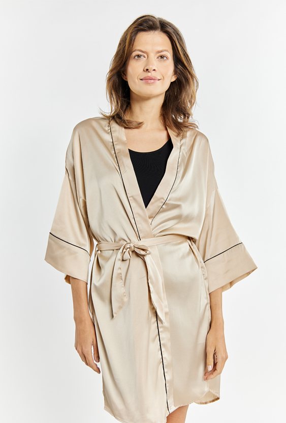 Szlafrok damski z wiązaniem