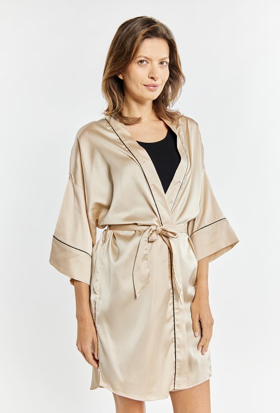 Szlafrok damski z wiązaniem