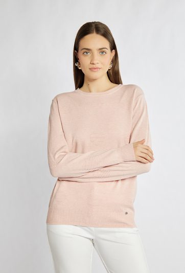 Sweter damski z delikatnym wzorem