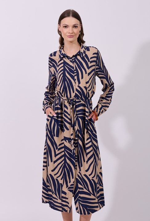 Długa szmizjerka z wiskozy