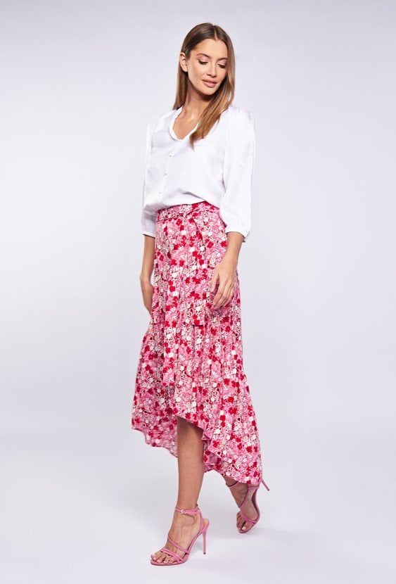 Spódnica midi w kwiatowy wzór