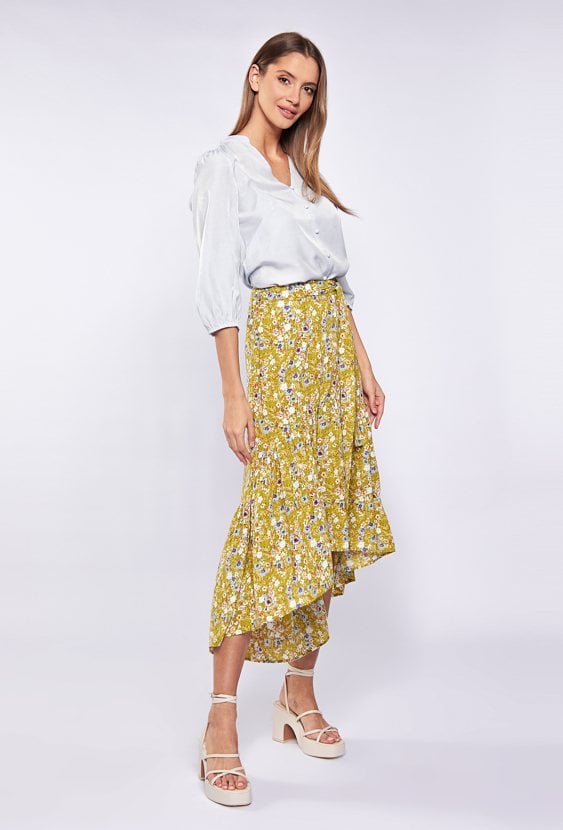 Spódnica midi w kwiatowy wzór